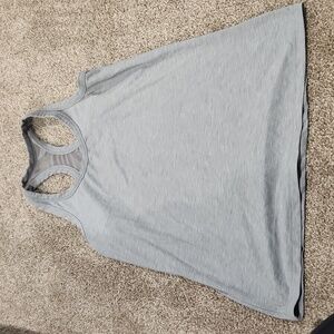 Gray work out racer back top